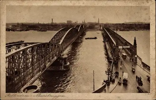 Ak Rotterdam Südholland Niederlande, Maasbruggen