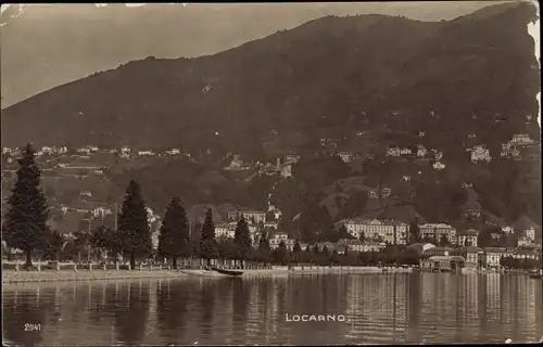 Ak Locarno Kanton Tessin Schweiz, Stadtansicht