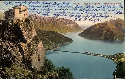 Ak Lago di Lugano Kanton Tessin, Ponte di Melide