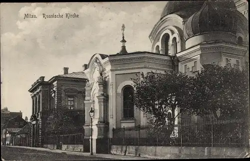 Ak Jelgava Mitau Lettland, Russische Kirche