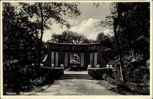 Ak Husum in Nordfriesland, Kriegerdenkmal