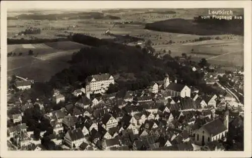 Ak Leutkirch im Allgäu Württemberg, Fliegeraufnahme