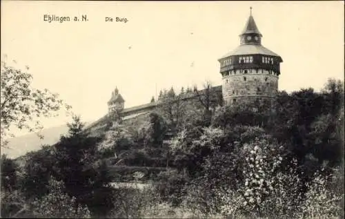 Ak Esslingen am Neckar Baden Württemberg, Blick auf die Burg 