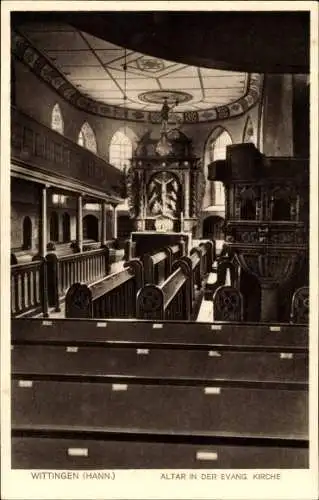 Ak Wittingen in Niedersachsen, Altar in der evangelischen Kirche