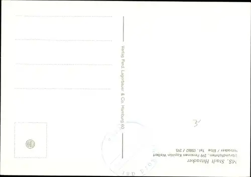 Ak Hitzacker an der Elbe, Fahrgastschiff MS "Stadt Hitzacker"