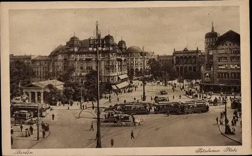 Ak Berlin Mitte, Potsdamer Platz, Straßenbahn