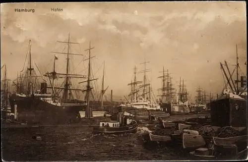 Ak Hamburg Mitte Altstadt, Hafen, Boote