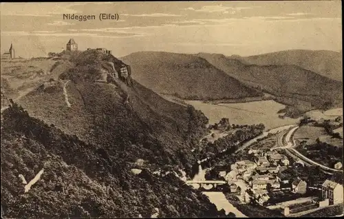 Ak Nideggen in der Eifel, Panorama