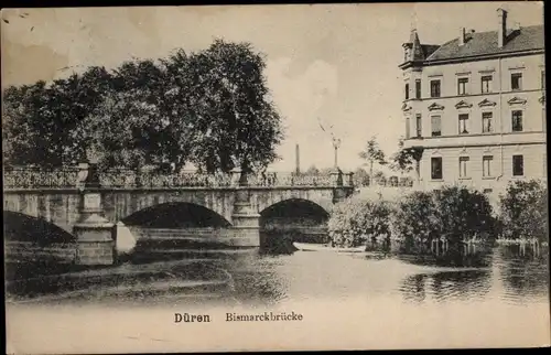 Ak Düren im Rheinland, Bismarckbrücke