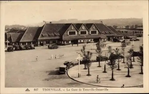 Ak Trouville Deauville Calvados, La Gare