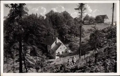 Ak Ansprung Marienberg im Erzgebirge, Gasthaus und Sommerfrische Hüttstattmühle