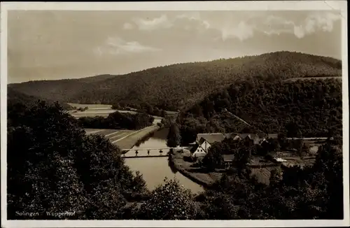 Ak Solingen in Nordrhein Westfalen, Wupperhof, Talblick