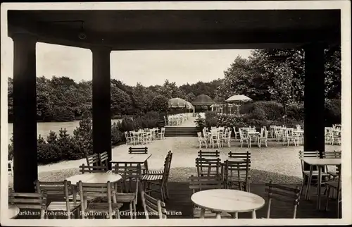 Ak Hohenstein Witten an der Ruhr, Parkhaus Hohenstein, Terrasse, Ausblick