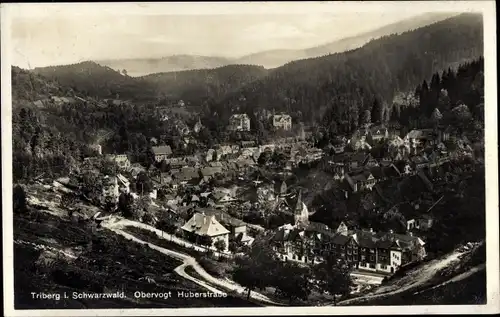 Ak Triberg im Schwarzwald, Obervogt Huberstraße und das Stadtinnere