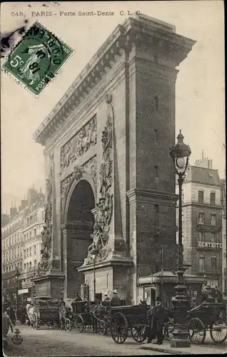 Ak Paris II. Arrondissement Bourse, Porte Saint Denis