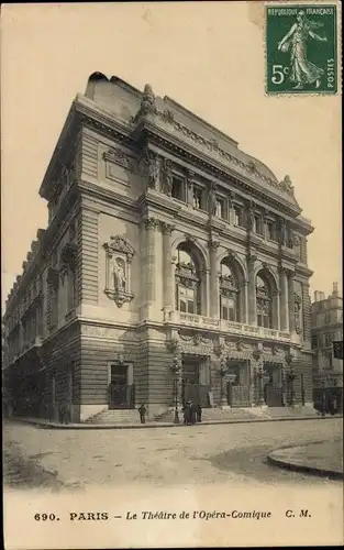 Ak Paris II. Arrondissement Bourse, Le Theatre de l'Opera Comique