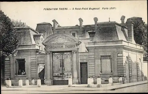 Ak Paris XVI. Arrondissement Passy, Fondation Thiers, Rond Point Bugeaud