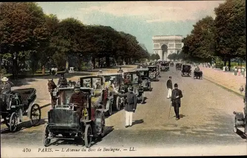 Ak Paris XVI. Arrondissement Passy, L'Avenue du Bois du Boulogne