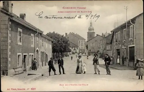 Ak Corcieux Vosges, Rue de l'Hotel de Ville