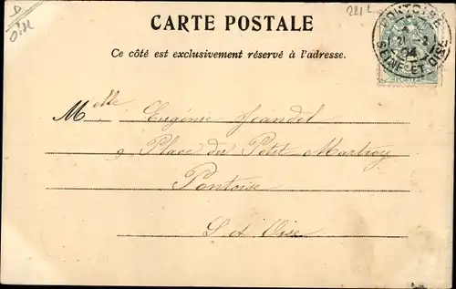 Ak La Neuville en Hez Oise, le Magasin, départ d' une Chasse à courre, Treibjagd, Hunde, Pferde