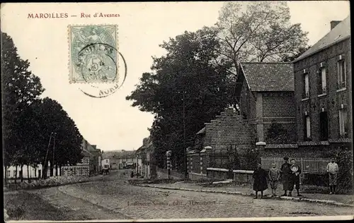 Ak Maroilles Nord, Rue d'Avesnes