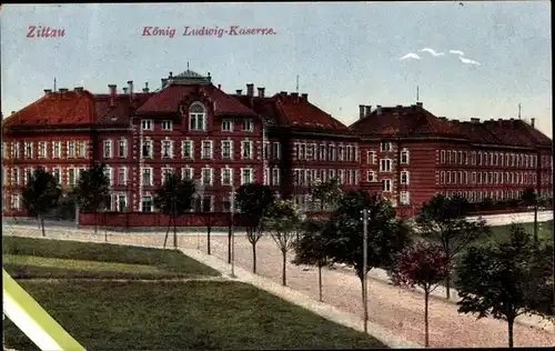 Ak Zittau in Sachsen, König Ludwig-Kaserne