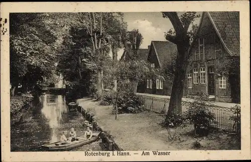 Ak Rotenburg an der Wümme, Am Wasser
