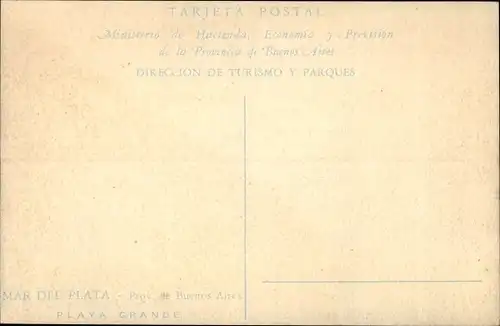 Ak Mar del Plata Argentinien, Playa Grande
