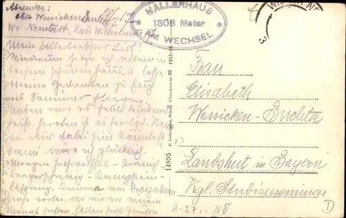 Ak Schaueregg Steiermark, Hallerhaus am Wechsel