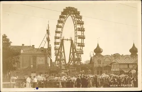 Foto Ak Wien 2 Leopoldstadt, Prater, Riesenrad