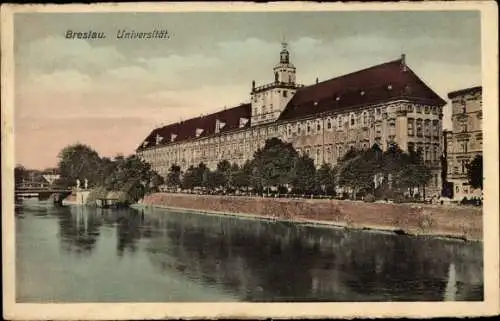 Ak Wrocław Breslau Schlesien, Universität