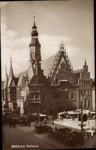 Ak Wrocław Breslau Schlesien, Rathaus