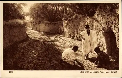 Ak Paysages d'Orient, Dans l'oasis, Kinder, Maghreb