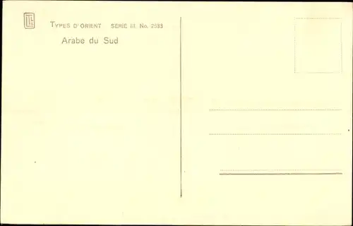 Ak Types d'Orient, Arabe du Sud, Maghreb
