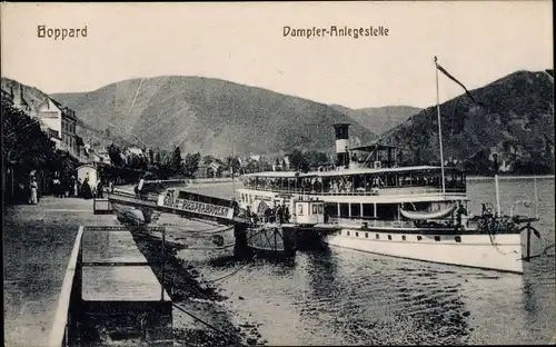 Ak Boppard am Rhein, Dampferanlegestelle, Rheindampfer