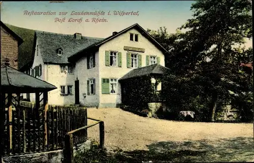 Ak Lorch im Rheingau Hessen, Restauration zur Laukenmühle