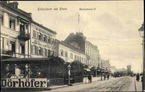 Ak Rüdesheim am Rhein, Rheinstraße 12, Hotel Rheinstein