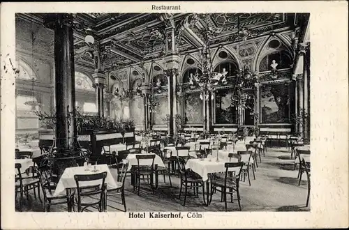 Ak Köln am Rhein, Hotel Kaiserhof, Restaurant