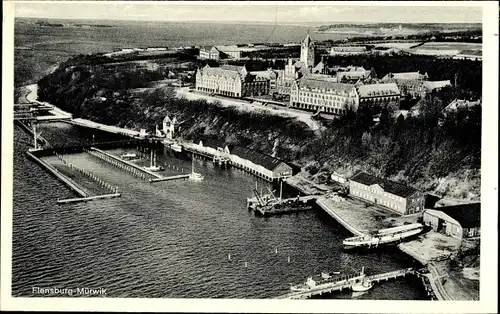 Ak Mürwik Flensburg in Schleswig Holstein, Marineschule, Fliegeraufnahme