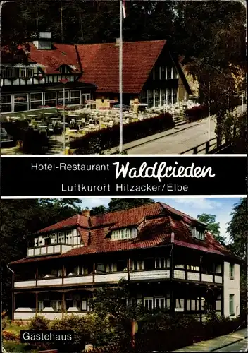 Ak Hitzacker an der Elbe, Hotel-Restaurant "Waldfrieden", Gästehaus