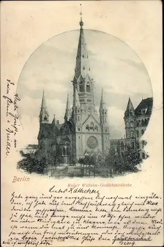 Ak Berlin Charlottenburg, Kaiser-Wilhelm-Gedächtnis-Kirche