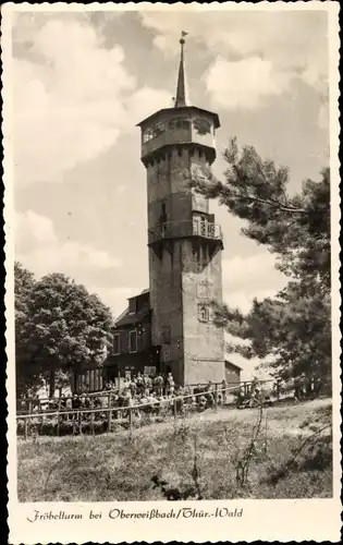 Ak Oberweißbach im Weißbachtal Thüringen, Fröbelturm, Aussichtsturm