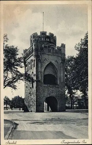 Ak Stendal in Sachsen Anhalt, Tangermünder Tor, Turm