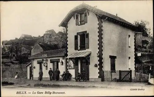 Ak Billy Allier, La Gare Billy-Marcenat