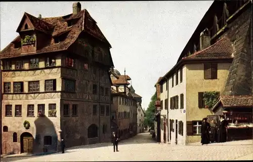 Ak Nürnberg in Mittelfranken, Straßenpartie, Albrecht-Dürer-Haus