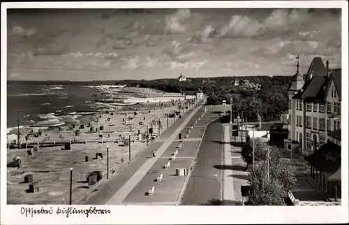 Ak Ostseebad Kühlungsborn, Strand, Promenade