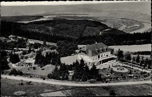 Ak Briedel an der Mosel, Fliegeraufnahme, Hotel und Jagdhaus Bummkopf