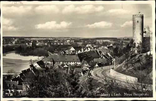 Ak Landsberg am Lech in Oberbayern, Neue Bergstraße, Häuser