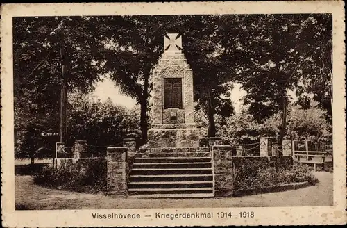 Ak Visselhövede in Niedersachsen, Kriegerdenkmal 1914 - 1918