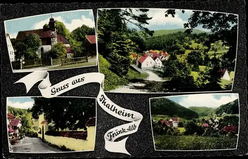 Ak Thalheim Happurg in Mittelfranken, Straßenpartie, Teilansicht